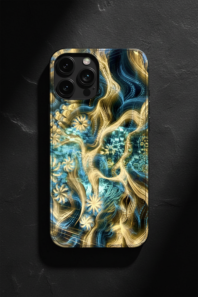 Neon Haunted Forest Phone Skin