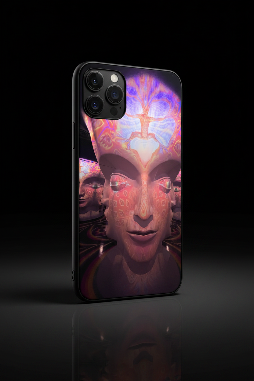 Psychedelic Illuminated Faces Phone Skin